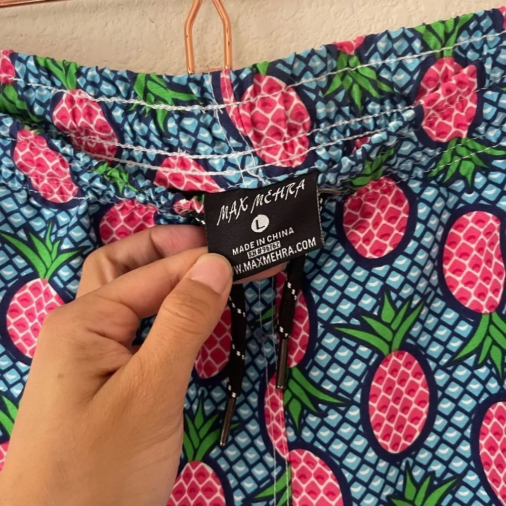 Max Mehra pineapple‎ print swim trucks